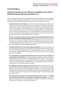 Pressemitteilung des Bundesverbands Mobile Beratung. 