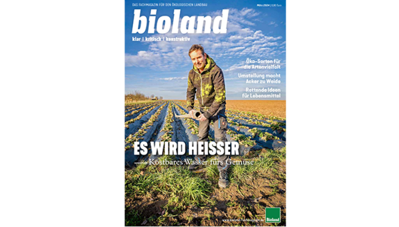 Das Cover der Ausgabe 3/2024 des „bioland“-Fachmagazins mit dem F.U.E.R.-Interview.