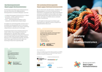 Infoflyer über die Beratungsangebote des Beratungsnetzwerks Bayern gegen Rechtsextremismus. 