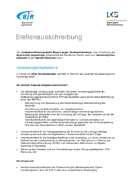PDF-Dokument mit allen wichtigen Infos über die Stelle und die Bewerbung. 