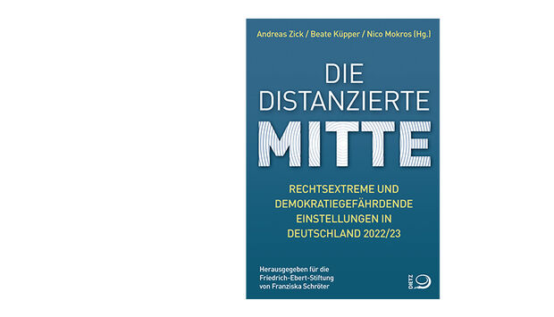 Deckblatt der Studie „Die distanzierte Mitte. Rechtsextreme und demokratiegefährdende Einstellungen in Deutschland 2022/23“.