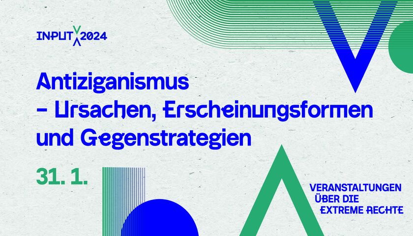 „Antiziganismus – Ursachen, Erscheinungsformen und Gegenstrategien“, 31. Januar 2024, 19 Uhr.