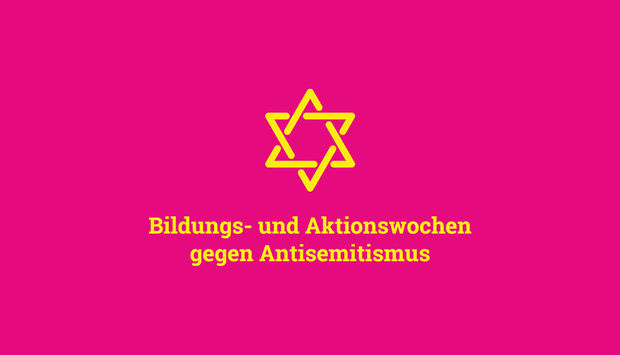 Das Logo der Bildungs- und Aktionswochen gegen Antisemitismus. 