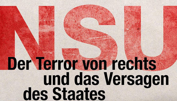 Der Buchtitel: In roter verwischter Schrift steht NSU und darunter: Der Terror von rechts und das Versagen des Staates