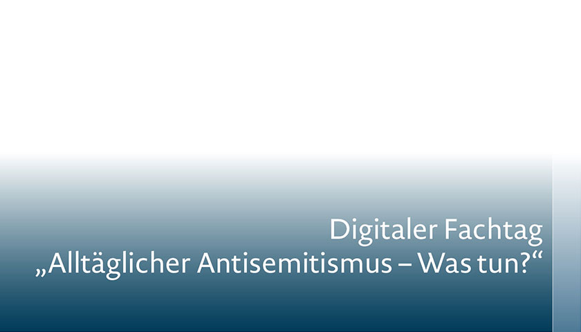 Teserbild des Fachtags mit dem Titel "Alltäglicher Antisemitismus – Was tun?"