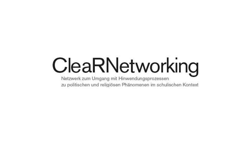 Das Logo von CleaRNetworking, einem Netzwerk zum Umgang mit Hinwendungsprozessen zu politischen und religiösen Phänomenen im schulischen Kontext.